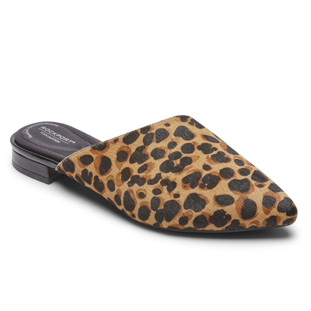 Mules Rockport Mujer Mexico - Total Motion Zuly Asymmetrical Leopardo - QURGT2190